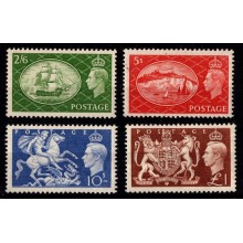 1951 - England - AFA 247-50 - Nye tegninger - Frimærke - Komplet sæt - Postfrisk.